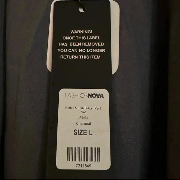 Nine To Five Blazer (JP5973) Charcoal Size Large - Picture 3 of 4